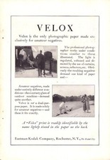 1925 Velox Photographic Paper from Eastman Kodak Co. Print Ad