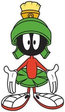 Marvin the Martian Cartoon Sticker Decal laptop wall car phone Looney Tunes
