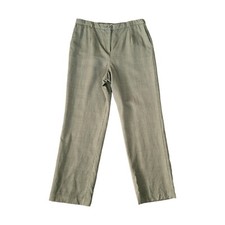 Vtg Pendleton Virgin Wool Straight Leg Lined Dress Pants Trousers Size 14 Olive