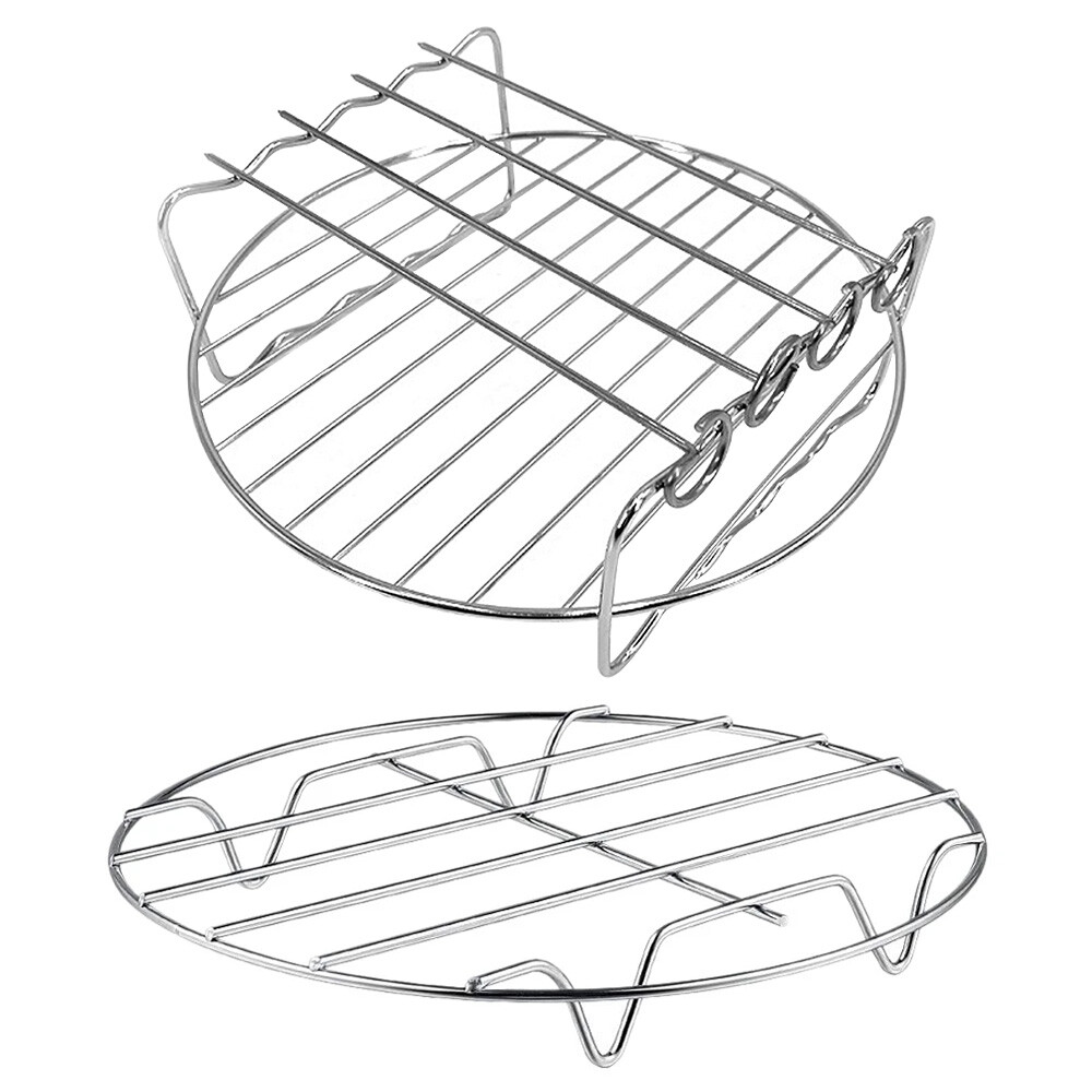 7.8 Inch Air Fryer Rack Kitchen Baking Tray Layer Round Barbecue