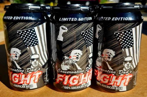 Trump Beer "FIGHT" six pack ready to ship Conservative Dad's. LAST ONE!!!!