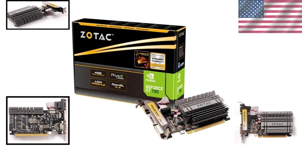 NVIDIA GeForce GT 730 4GB - Low Profile Graphics Card for Gaming & Multimedia - Image 2 of 4