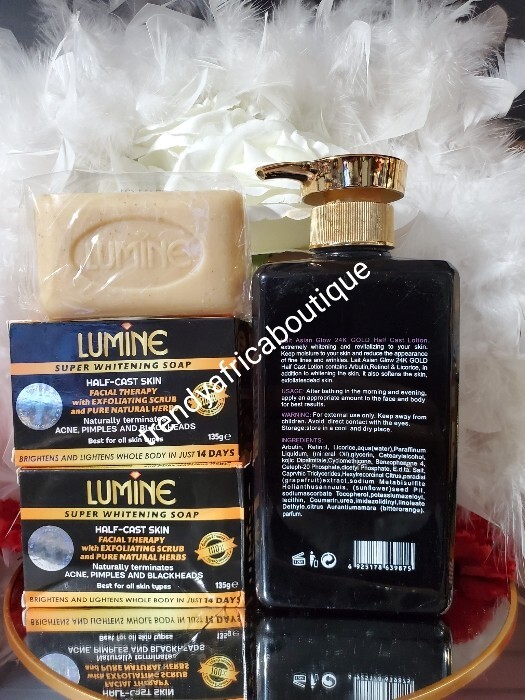 Lait Éclaircissant LUMINE Gold Anti-Tâches – 500ml – Résultat Rapide, Pour Un Teint Uniforme