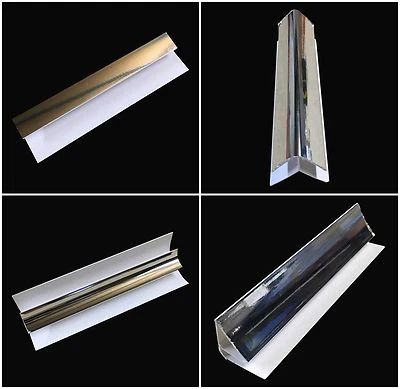 Silver 5mm Shower Wall Panel Trims 2.6m Bathroom Cladding PVC Wall Panels Chrome