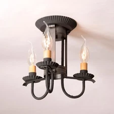 Amherst Ceiling Light, Kettle Black