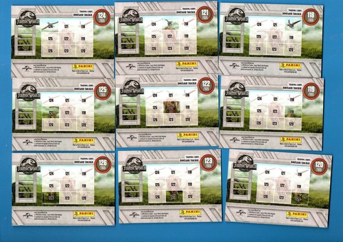 9 CARTES JURASSIC WORLD 2 FALLEN KINGDOM (Série complete de l'image) - Photo 2/2