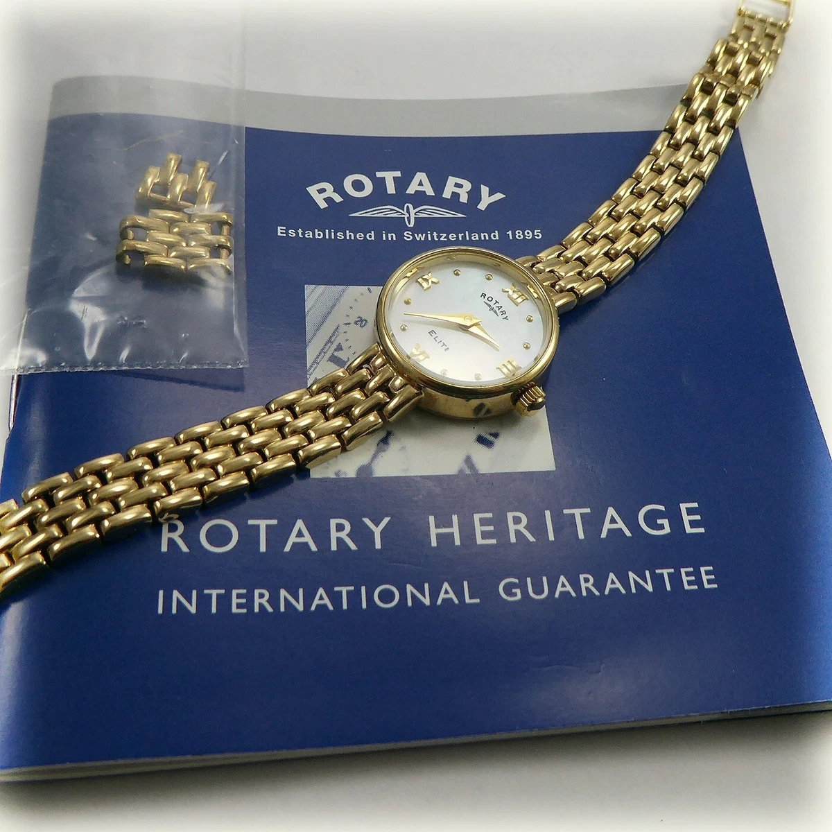 Gents 9ct gold rotary bracelet clearance watch