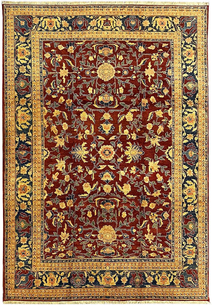 9x12' Garnet Red Chobi Peshawar Rug 5151