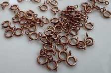 100 Anillos De Salto Redondos 4mm - Calibre 22, Relleno Oro Rosa 14k, Abiertos, Ideales Para Joyería DIY