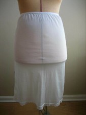 COPPER KEY White Nylon Half Slip, Lace Hem - Size S - USA