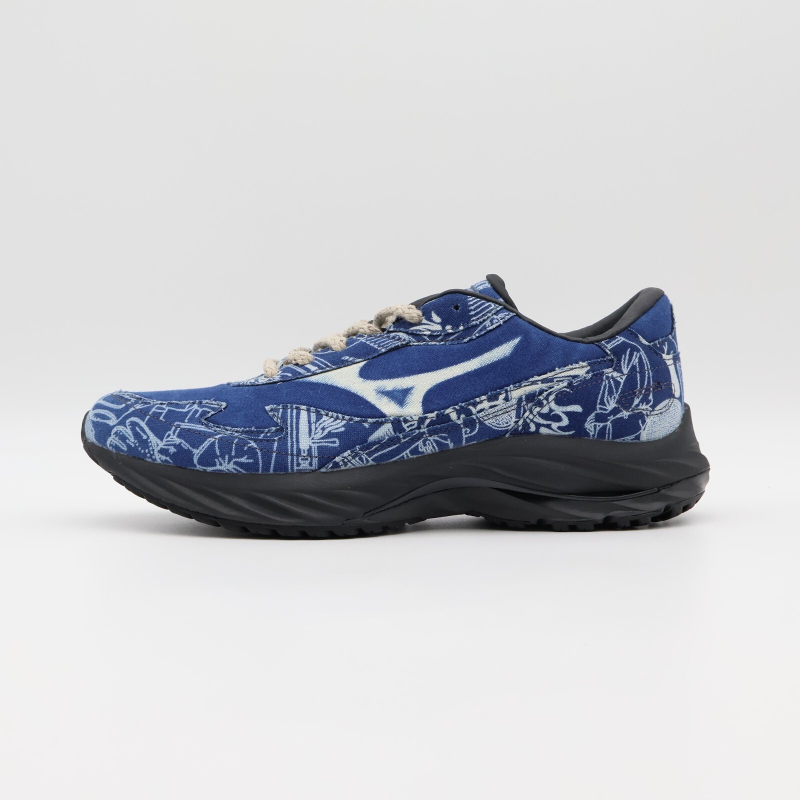 D1GD244101 Buaisou Mizuno Wave Rider β Mugen blue White (Men's) image 2