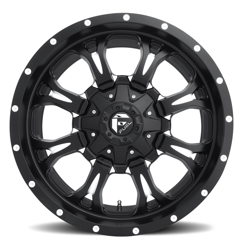 1 New Matte Black Milled Fuel Wheels Krank D517 20X10 8165.10 48074 eBay
