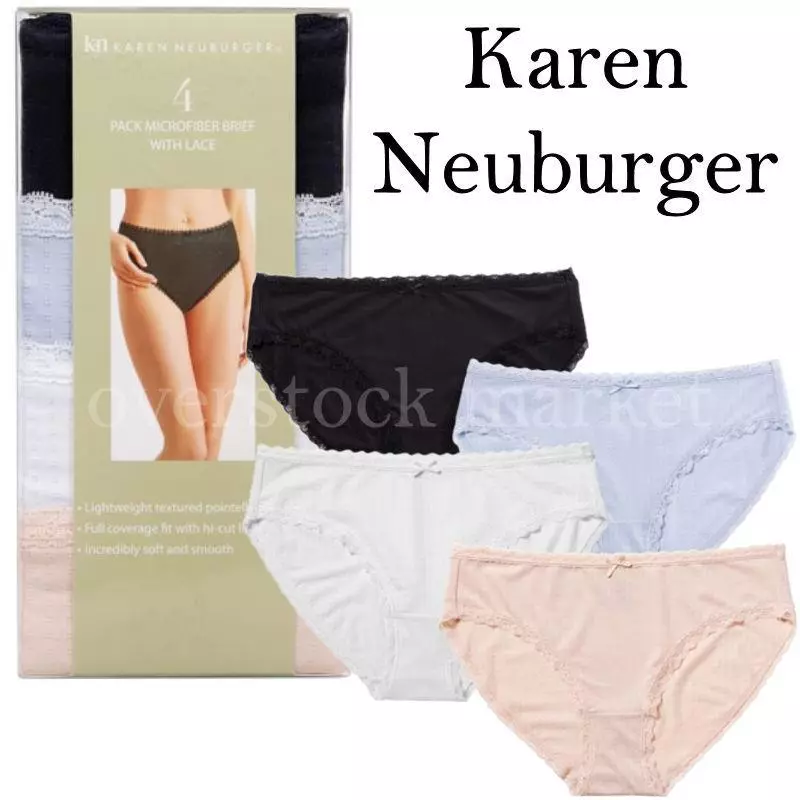 NEW OPEN BOX WOMEN S KAREN NEUBURGER MICROFIBER BRIEF WITH LACE 4