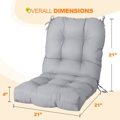 EAGLE PEAK 2PCS Tufted Outdoor/Indoor Seat/Back Chair Cushions 42'' x 21'' - Picture 41 of 291