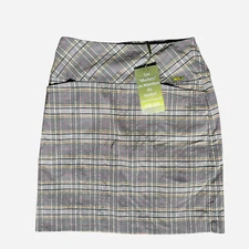 Swing Control Golf Skort Women Size 4 Plaid Tummy Control Athleisure Resort  NWT