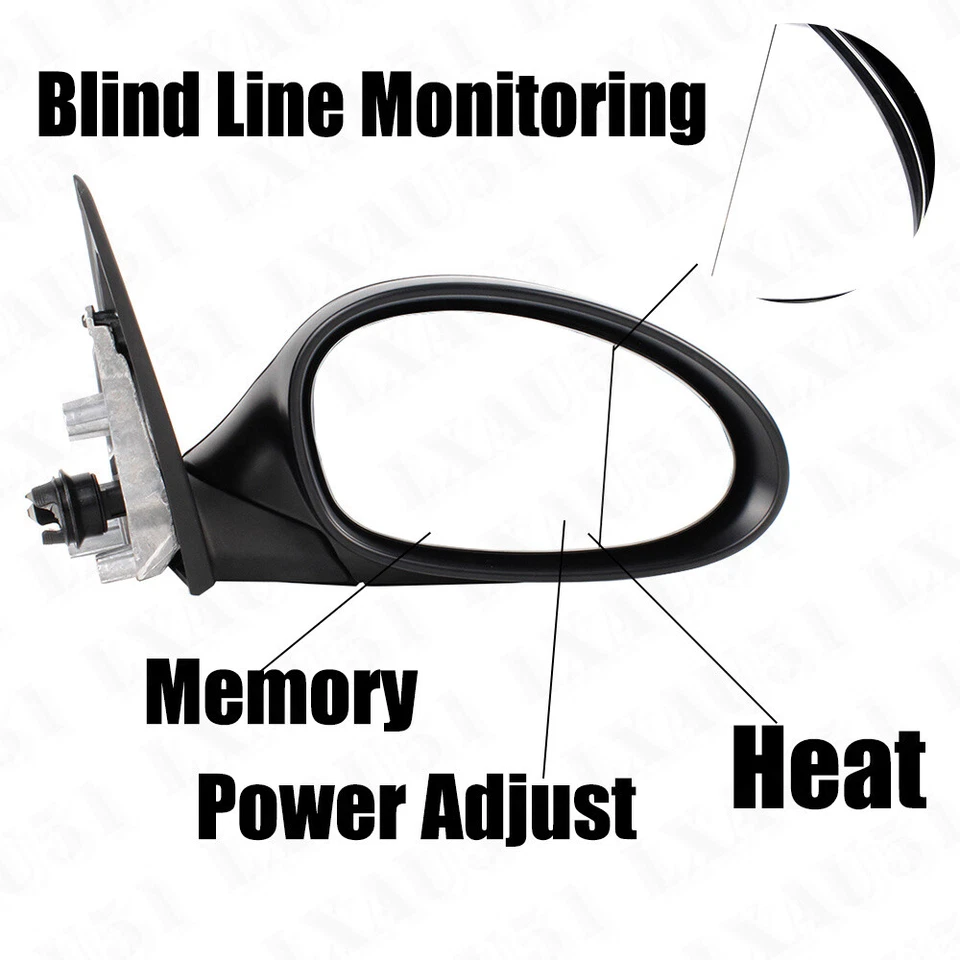 Espejo retrovisor térmico negro 3 pines para BMW Serie 3 E90 E91 2005-2008 pasajero derecho Foto 3 de 4