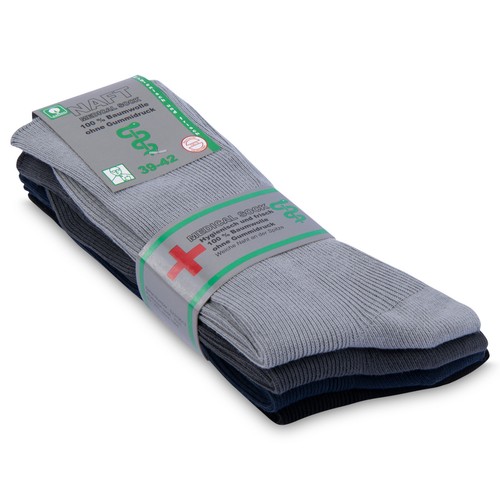 4 | 8 | 12 Paar Socken ohne Gummi 100% Baumwolle Diabetiker Socken Herren Damen - Bild 15 von 18