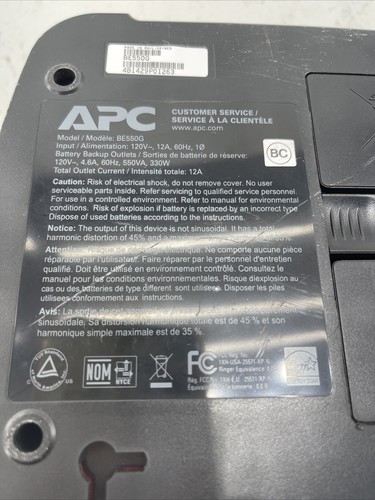 APC Back-UPS ES 550 BE550G 8-Outlet Battery Back Up Surge Protector, NO BATTERY - Picture 5 of 6