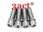 4pcs Titanium / Ti Bolt fit BMX / DH Stem use (M8 x 25mm 4pcs with Ti washer)