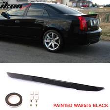 Fits 03-07 Cadillac CTS OE Style Rear Trunk Spoiler Wing Painted #WA8555 Black