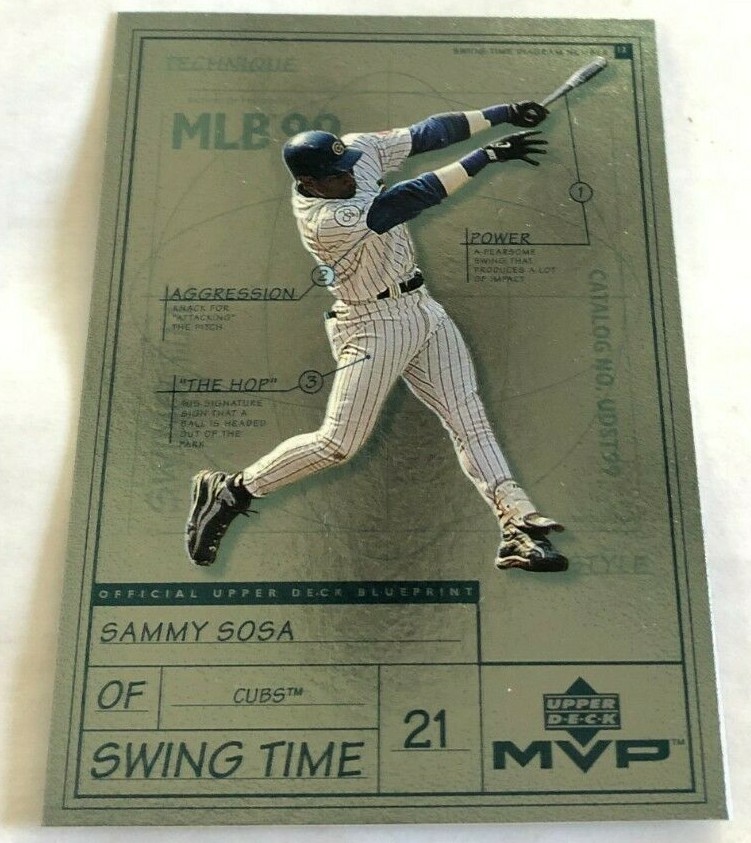 1999 Upper Deck MVP Swing Time Sammy Sosa #S3 Chicago Cubs