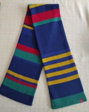 Joules Great Britain Scarf Unisex Primary Colors Blue Green Red Yellow