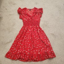 Floral design mini dress XS