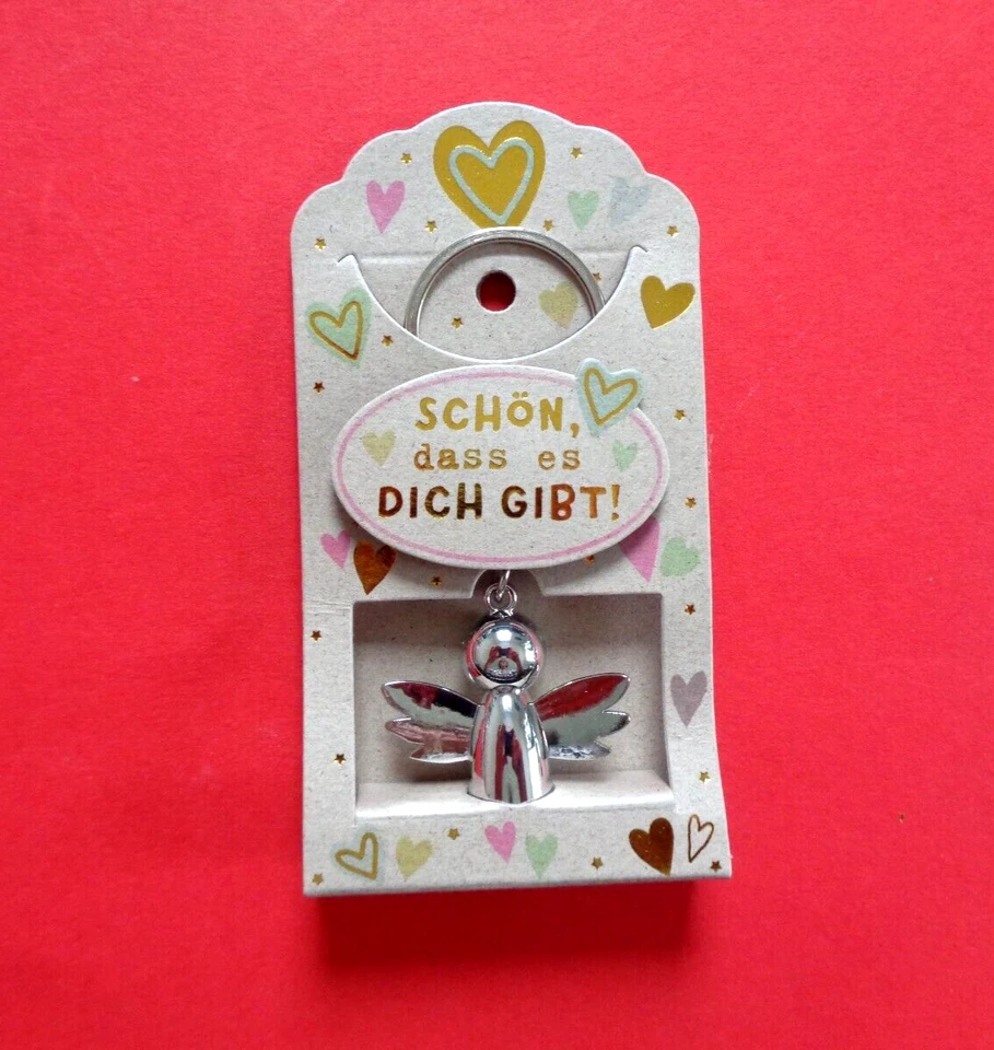 Schlüsselanhänger Schutzengel 4 cm hoch SCHÖN, DAß ES DICH GIBT! Eigenart