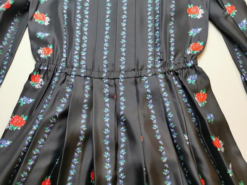 TORY BURCH Womens UK 14 Printed L.Sleeve All Silk Midi Dress NEW Heirloom Stripe - Picture 24 of 24