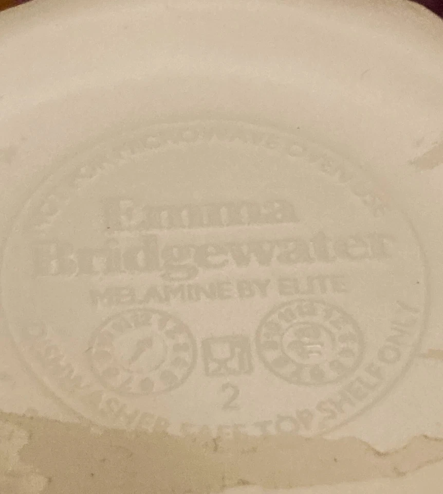 Juego de 4 vasos apilables florales de melamina Emma Bridgewater 8 oz 3,5" H NUEVO Foto 4 de 4