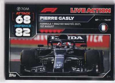 Topps F1 Turbo Attax 2022 Formel Karte 214 Live Action