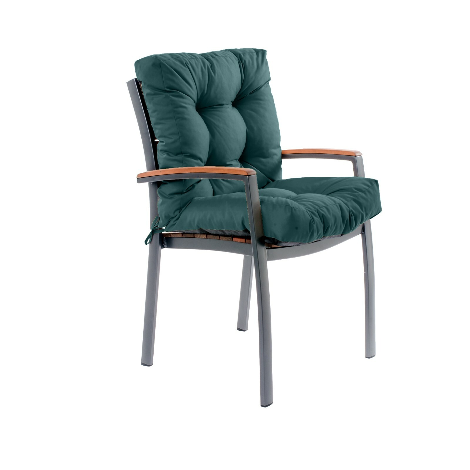 Green High Back Garden Chair Cushion Pad Waterproof Seat Pad Dining