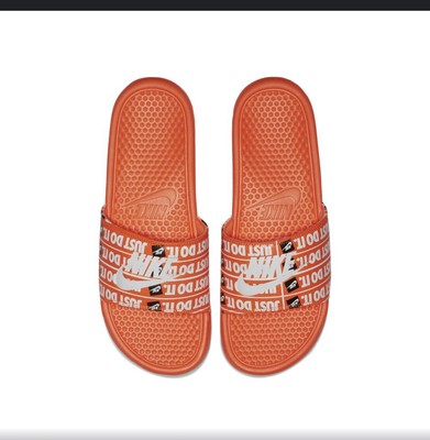nike benassi orange