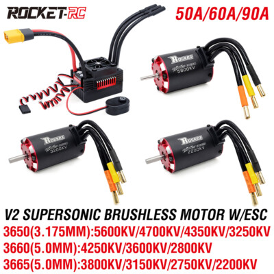 Rocket V2 Supersonic Brushless Motor 3650 3660 3665 mit ESC für 1/8 1/10 RC Car