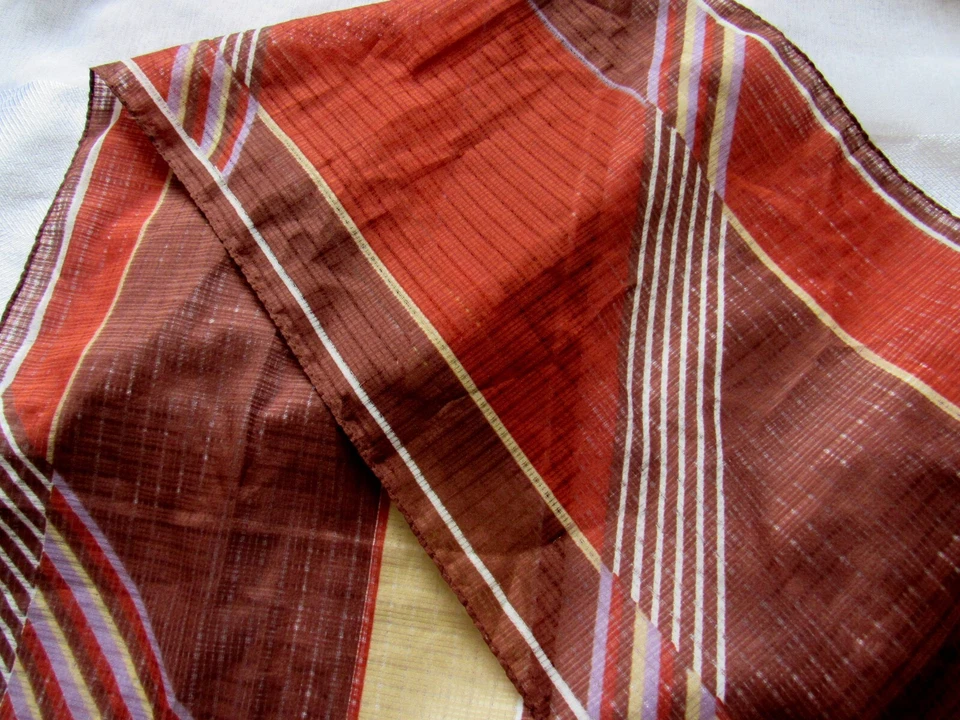 Bufanda rectangular Fabio Pucci tostada/marrón 11" x 54" Foto 2 de 3