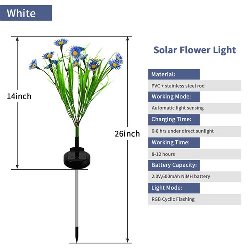 Solar Garden Lights Waterproof LED Lights Outdoor Lawn Garden Terrace Decoration - Picture 69 of 72
