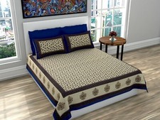 Traditionelle indische Blumen Modern Queen Bettlaken mit 2 Kissenbezügen 100 ...