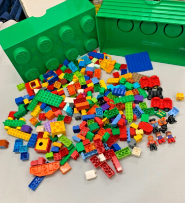 Großes Lego Duplo Konvolut 2,5 kg in 8 Pin grün Lego Aufbewahrungsbox.