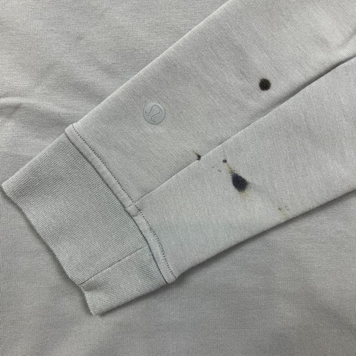 Lululemon City Sweat Crew Mens Medium Gray Long Sleeve Pullover Sweatshirt - Picture 3 of 10