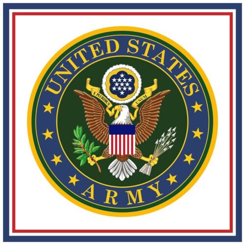 US American Army Crest Insignia Emblem Counted Cross Stitch Chart Pattern - Afbeelding 1 van 10