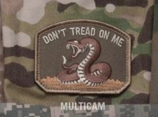 Milspec Monkey MSM Morale Patch Nylon - Don't Tread On Me -MULTICAM / Arid - NEW