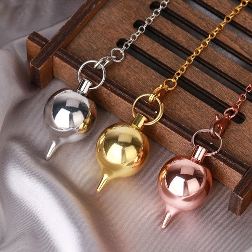 Ciondolo pendolo Reiki guarigione amuleto modello cono rotondo metallo cono tondo Reiki - Foto 9 di 14