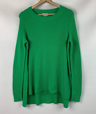 Crown & Ivy Sweater Apple Green Pullover Round Neck Long Sleeve Tunic Size S NEW