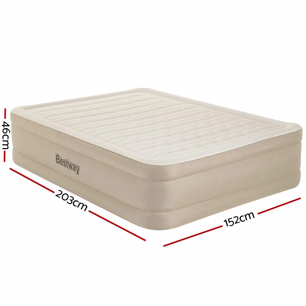 Bestway Maroon 20 Queen Air Mattress With Builtin Pump