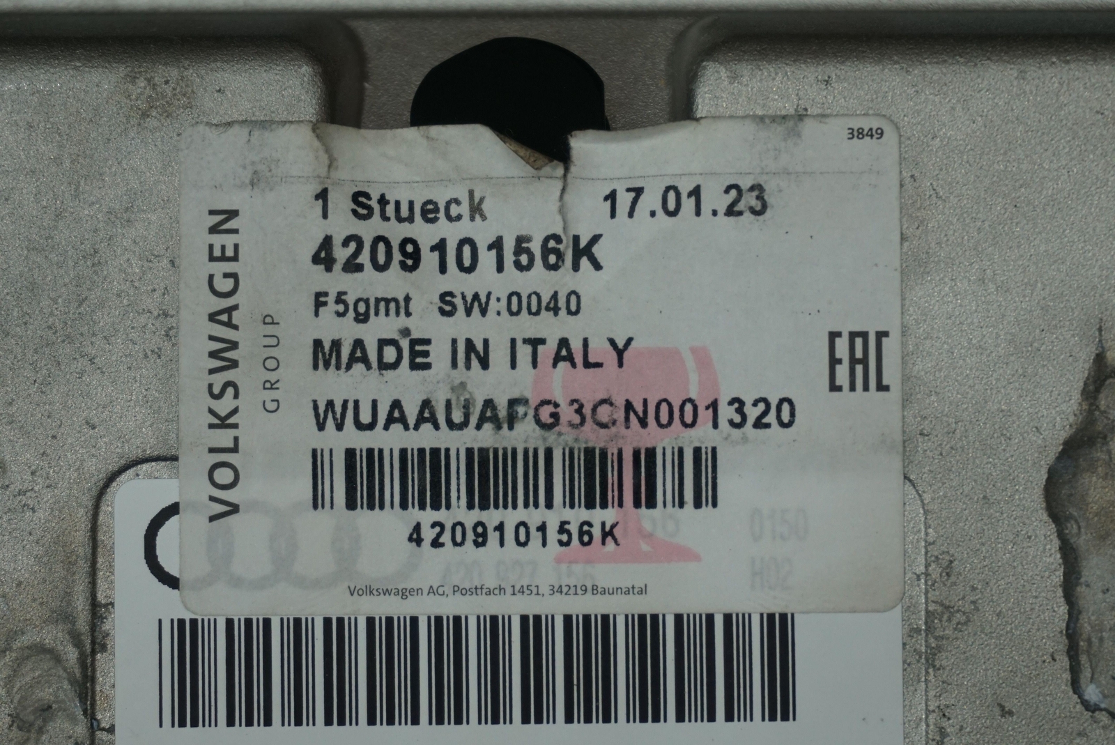Transmission Computer Control Module Unit OEM 420910156K Audi R8 Type 42 2011-13