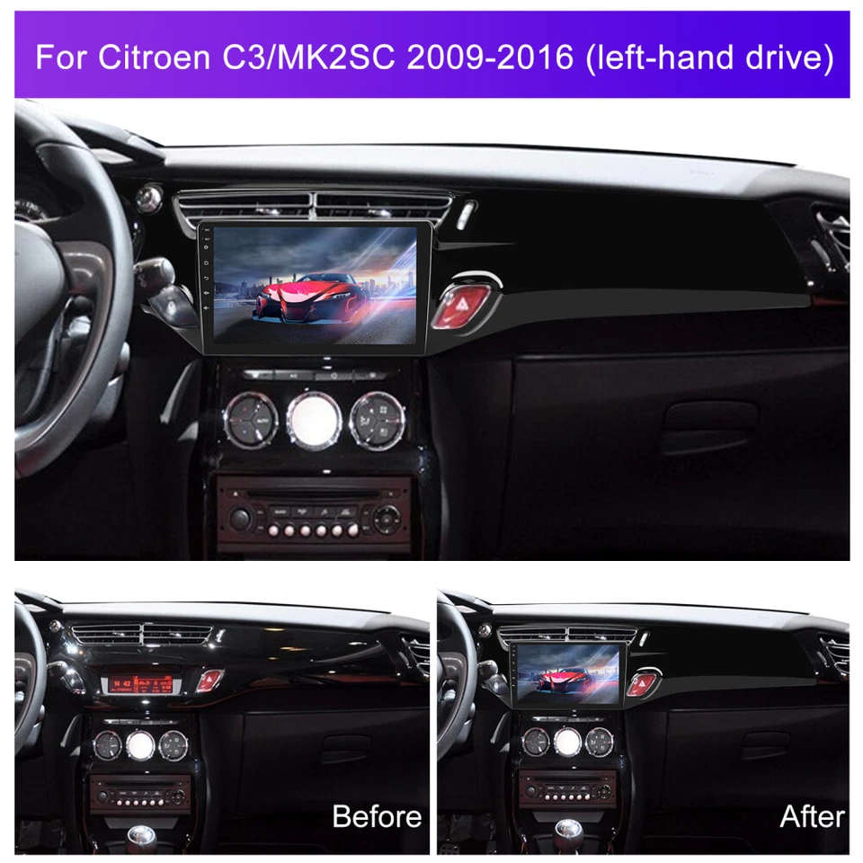 9" 2+64GB CarPlay Android 15 Radio Für Citroen C3 II, DS3 2009-2016 mit Navi GPS - Bild 2 von 4