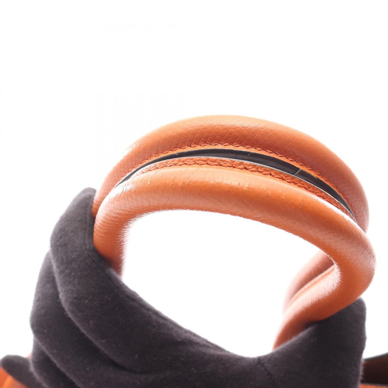 PRADA Tote shoulder crossbody Bag Saffiano leather Orange Used Women thumbnail 11