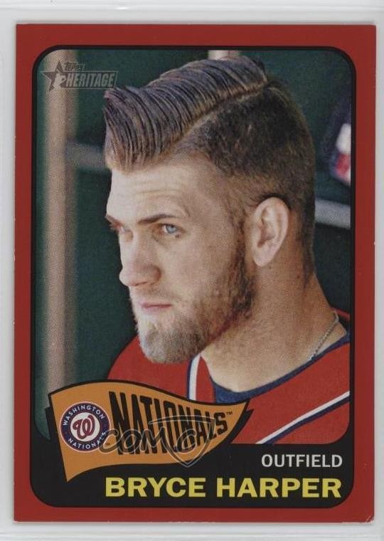 2014 Topps Heritage Red Border Bryce Harper #400 4zj