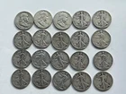 Mixed Lot of 20 90% Silver Walking Liberty and Franklin Half Dollars - $10 face