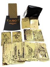 Lo Scarabeo Black and Gold Edition Tarot Cards, Book  Velvet Bag MANY OTHERS